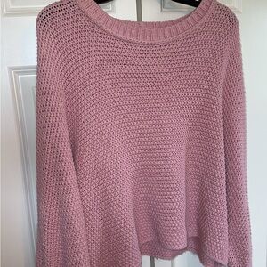 Dreamers by Debut Pink Crew Neck Sweater Chunky Knit